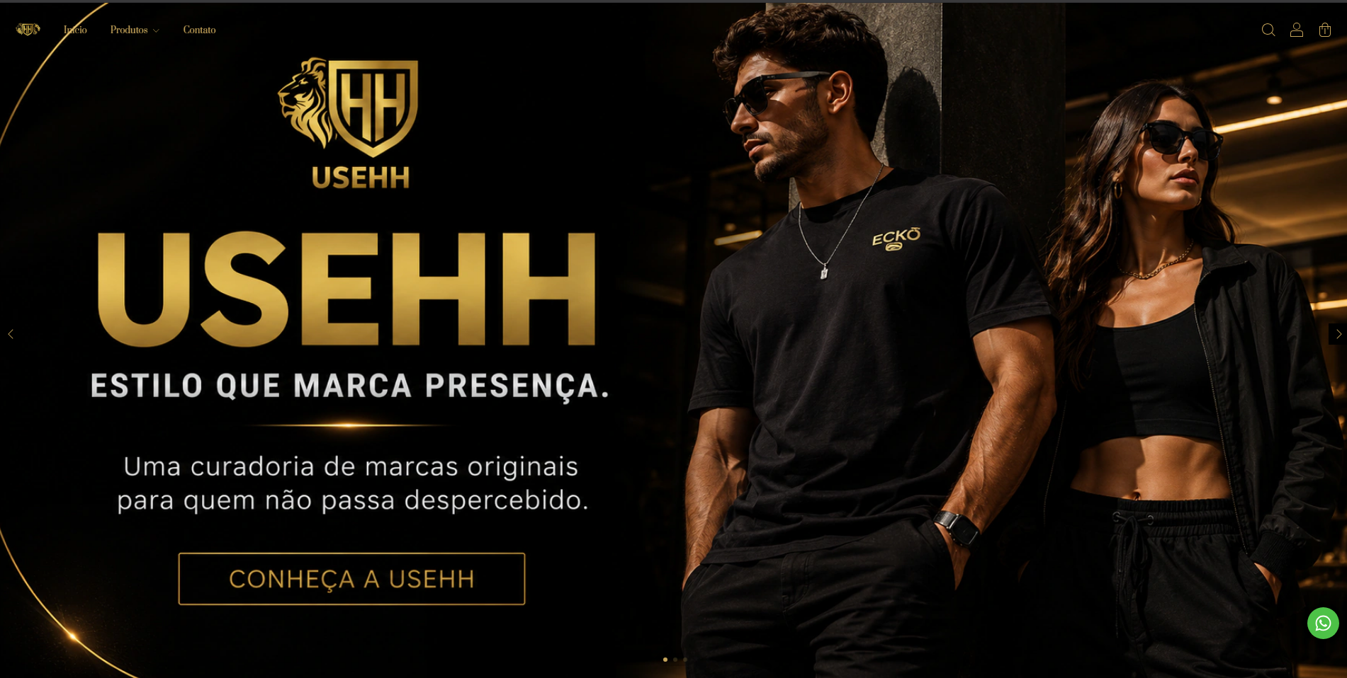 Prévia do site oficial USEHH